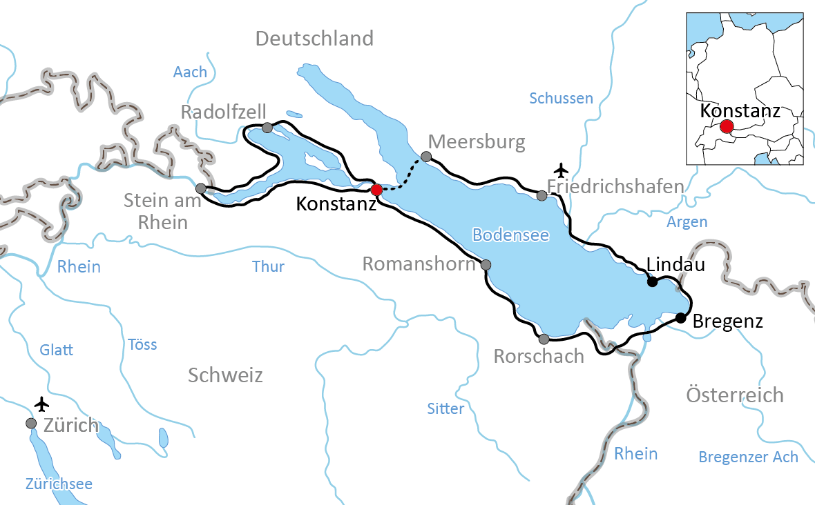 etappenrundreise fahrrad bodensee in 4 tagen