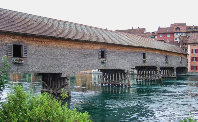 Pfahljochbrücke, Rheinbrücke in Gailingen