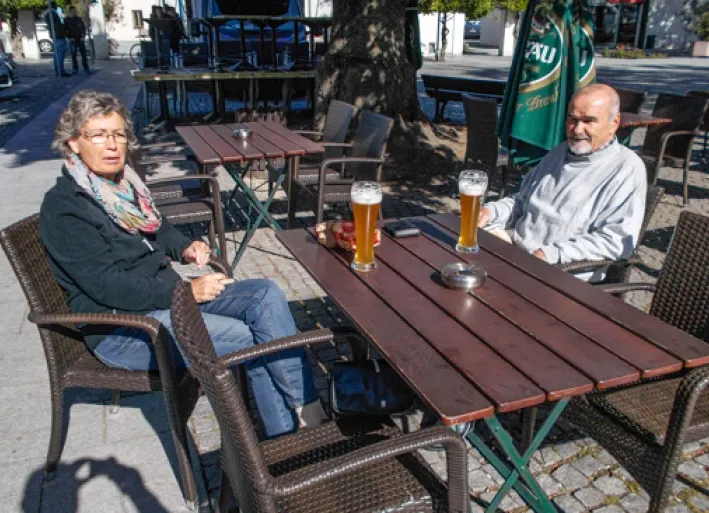 eine gemütliche Bierpause