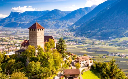 Radtour an der Etsch durch Südtirol